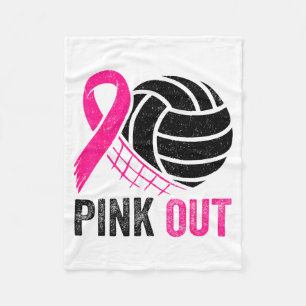 Couverture Polaire Volleyball Nk Out Ruban de sensibilisation au canc