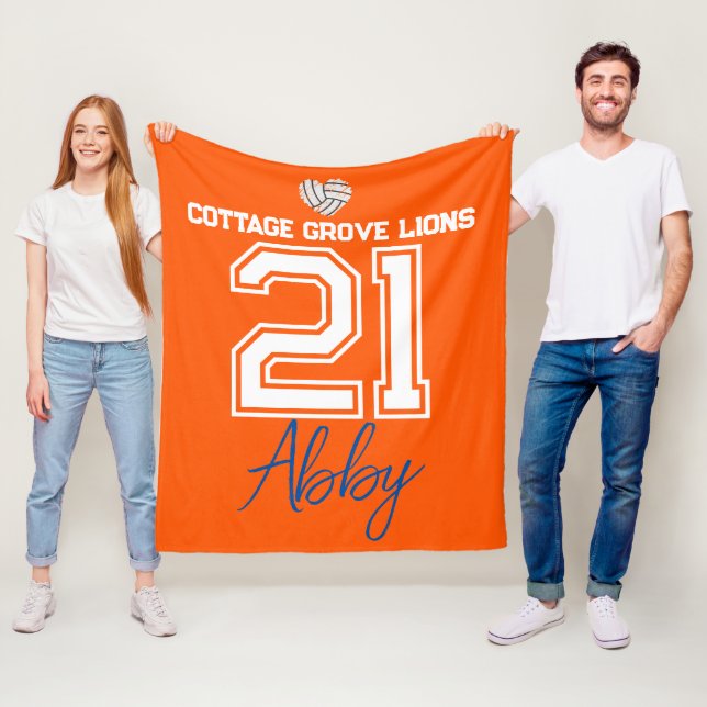 Couverture Polaire Volleyball Senior Player Personalized (En situation)