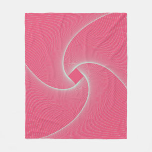 Couverture Polaire vortex carré en velours rose