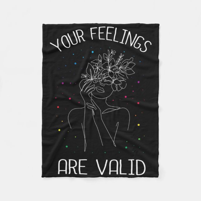 Couverture Polaire Vos Sentiments Sont Valables En Santé Mentale (Devant)