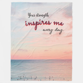 Couverture Polaire Votre Force M'Inspire Chaque Jour Moyen