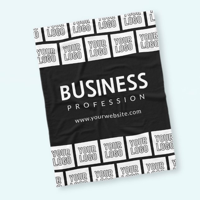 Couverture Polaire Votre logo Motif et nom commercial modifiable (Créateur téléchargé)