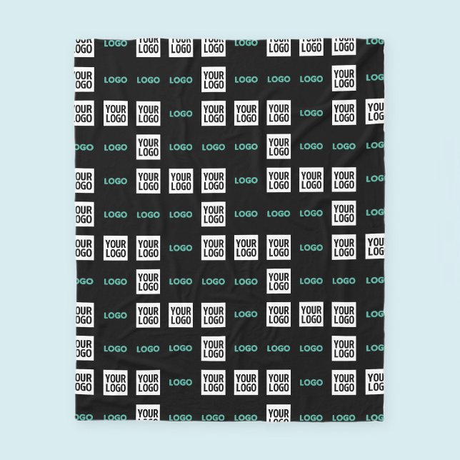 Couverture Polaire Votre logo ou image | Zig Zag Motif avec deux imag (Créateur téléchargé)