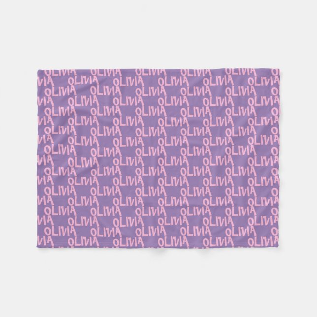 Couverture Polaire Votre nom Fleece Blanket (Devant (Horizontal))