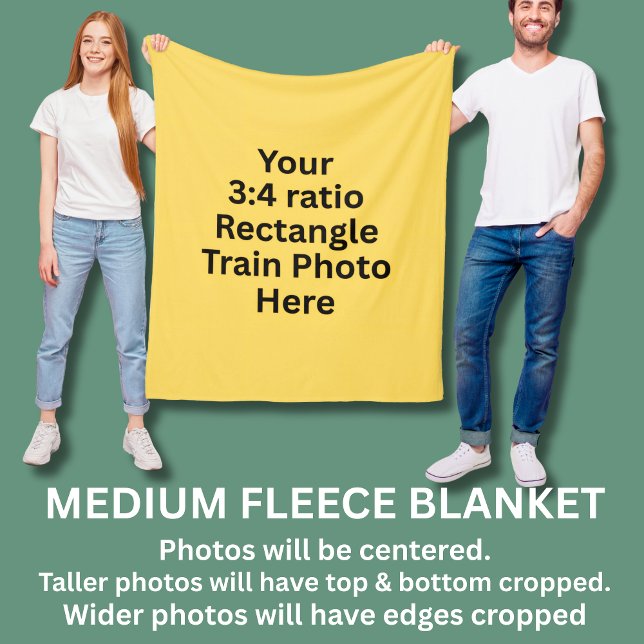 Couverture Polaire Votre propre photo de train ici - Moyen (Créateur téléchargé)