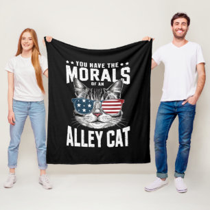Couverture Polaire Vous avez la morale d'un chat de ruelle Blague drô