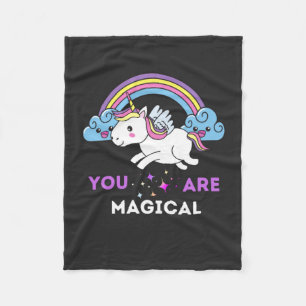 Couverture Polaire Vous Êtes Magique Unicorn Enfants