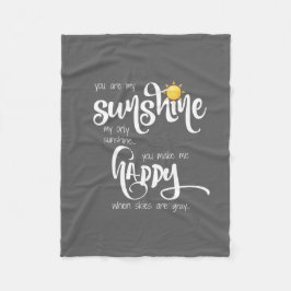 Couverture Polaire Vous êtes mon soleil, doucement gris