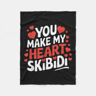 Couverture Polaire Vous Faites Mon Coeur Skibidi Valentines Hommes Et
