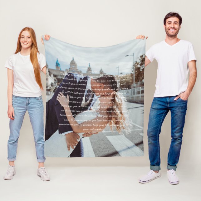 Couverture Polaire Vows mariage Blanche polaire (En situation)