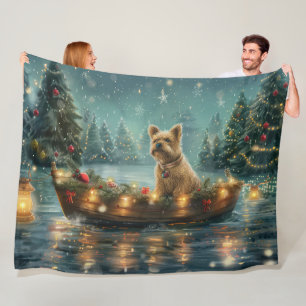 Couverture Polaire Voyage de fête de Noël du Cairn Terrier