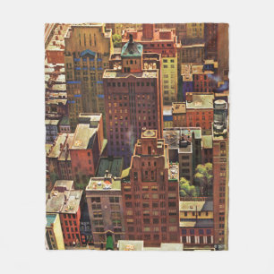 Couverture Polaire Vue de New York par John Falter