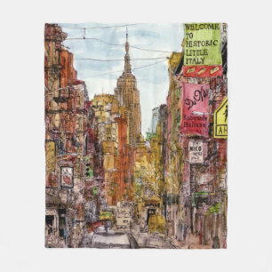 Couverture Polaire Vue des destinations New York City de la peu