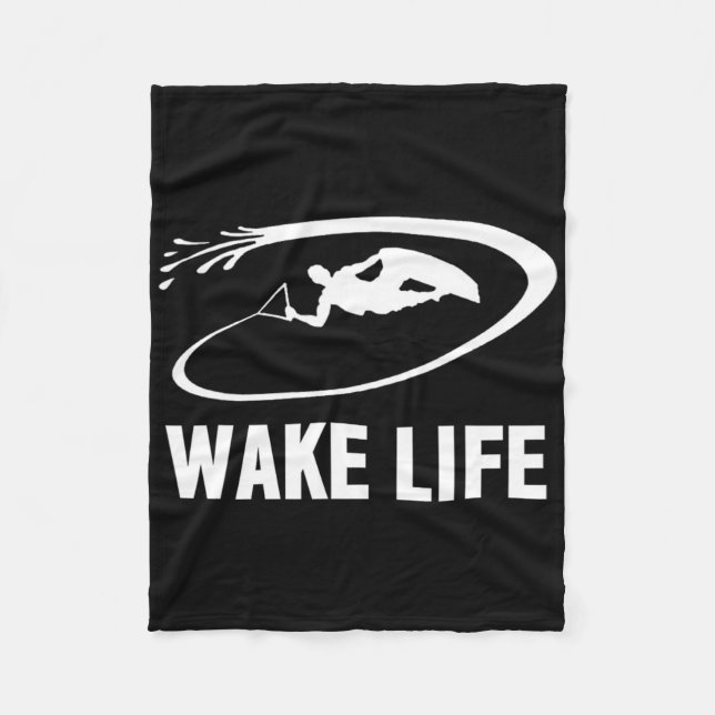 Couverture Polaire Wake Life Wake Surfing And Wakeboarding  (Devant)