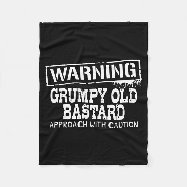 Couverture Polaire Warning Mpy Old Approach With Caution Funny  (Devant)