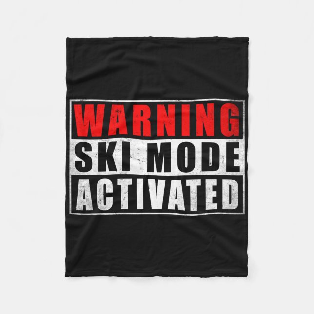 Couverture Polaire Warning Ski Mode Activated 1  (Devant)