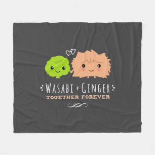 Couverture Polaire Wasabi et Gingembre Ensemble pour toujours Kawai