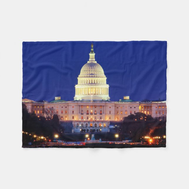 Couverture Polaire Washington DC Capitol américain à Dusk (Devant (Horizontal))