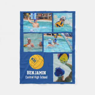 Couverture Polaire Water Polo 5 Photo Collage Nom # Team Custom