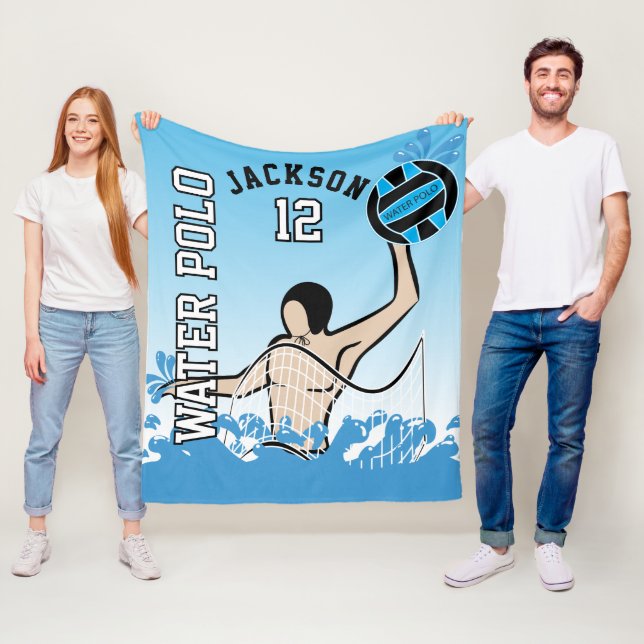 Couverture Polaire Water Polo 🤽 ‍ Sport ♀️ - Bleu (En situation)