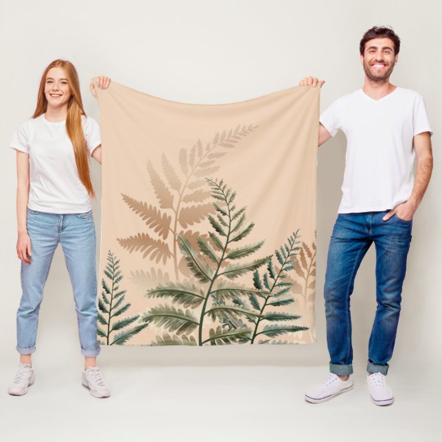 Couverture Polaire Watercolor Trees 4 (En situation)