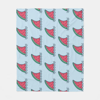 Couverture Polaire Watermelon shark : design motif vague.
