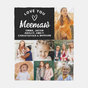 Couverture Polaire We Love You Meemaw Family Modern Photo Collage