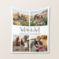 We Love You Mom Personnalisé 4 Photo Collage