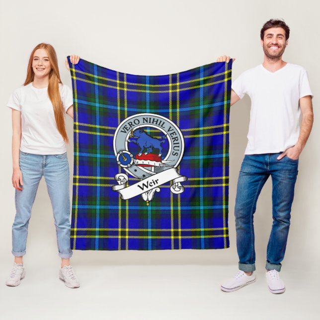 Couverture Polaire Weir Moderne Clan Badge Tartan Plaid (En situation)