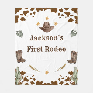 Couverture Polaire Western Premier Rodéo fête d'anniversaire