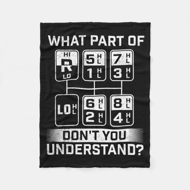Couverture Polaire What Part Don't You Understand - Trucker Semi Truc (Devant)