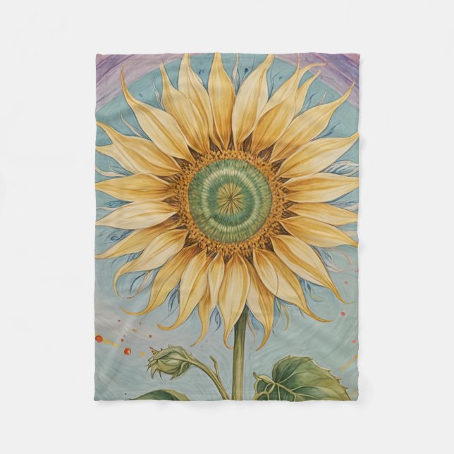 Couverture Polaire Whimsy de tournesol (Devant)