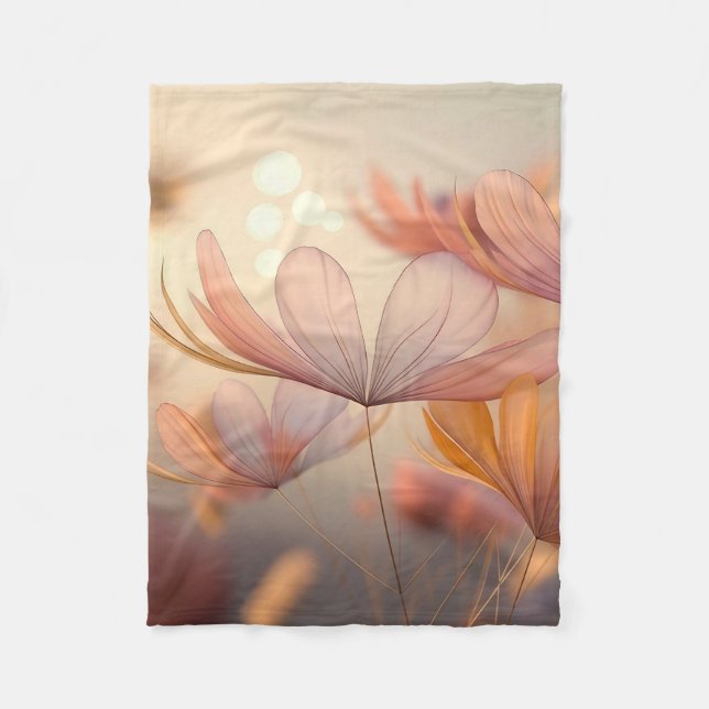 Couverture Polaire "Whisper d'automne : Une Macro Symphonie de Pétale (Devant)