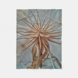 Couverture Polaire White and brown abstract painting