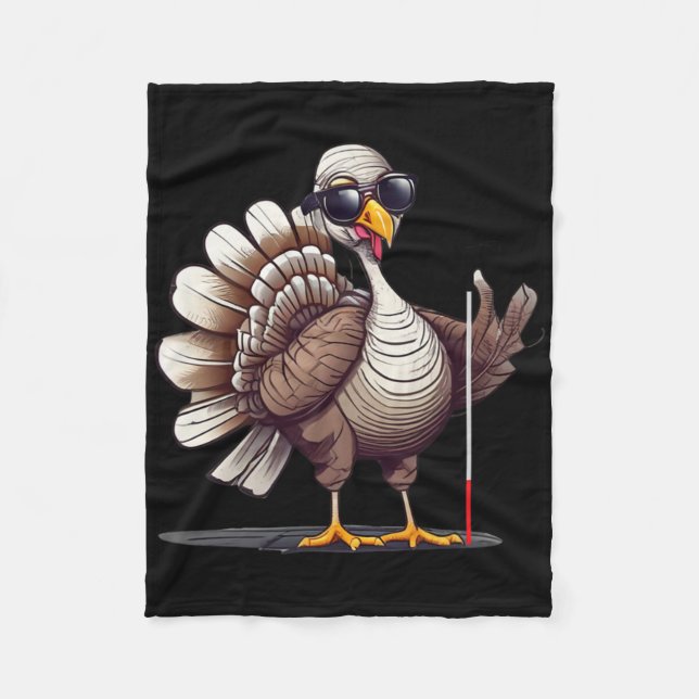 Couverture Polaire White Cane Awareness Thanksgiving Coms Orientation (Devant)