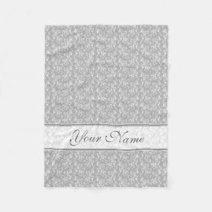 Couverture Polaire White&Grey moderne doux appelé Damask
