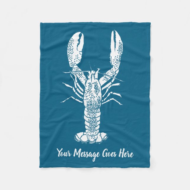 Couverture Polaire White Lobster Graphic Message  (Devant)