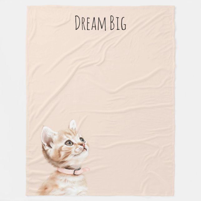 Couverture Polaire White Peach Cat (Devant)