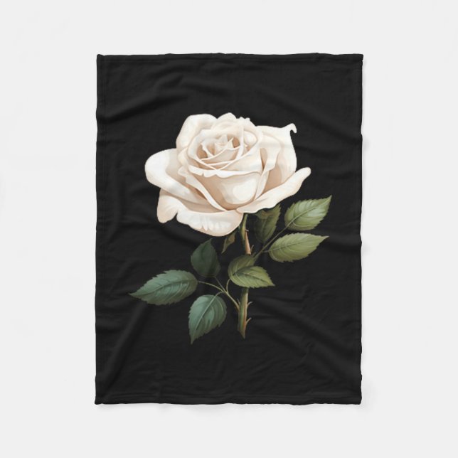 Couverture Polaire White Rose Graphic  (Devant)