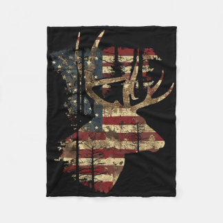 Couverture Polaire Whitetail Buck Deer Chasse 4 juillet États-Unis Am