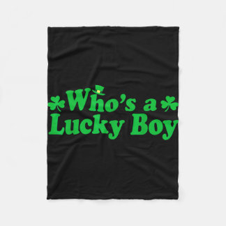 Couverture Polaire Whos a lucky boy st patricks day shirt 