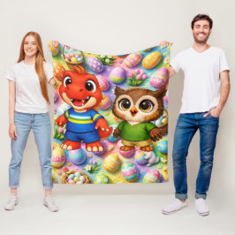 Couverture Polaire Who's Easter egg extravaganza whimsical? Happy Eas