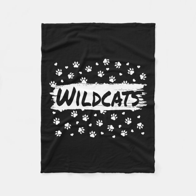Couverture Polaire Wildcats Mascot Esprit École Retour À L'École Pied (Devant)