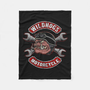 Couverture Polaire Wildhogs Motorcycle Speeders Wild Boars Chasse Bo
