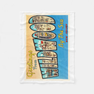 Couverture Polaire Wildwood par la carte postale de cru du New Jersey