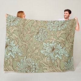 Couverture Polaire William Morris Chrysanthemum Motif Fleece Blanke