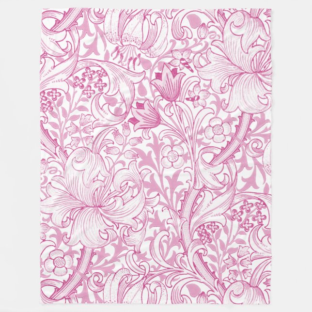 Couverture Polaire William Morris Golden Lily modèle floral (Devant)