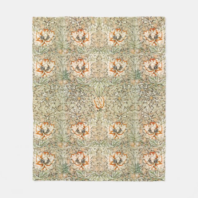 COUVERTURE POLAIRE: WILLIAM MORRIS : HONEYSUCKLE (Devant)