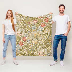 Couverture Polaire William Morris Lily Art nouveau motif floral