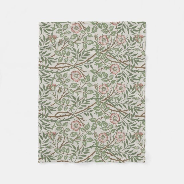 Couverture Polaire William Morris Sweetbrie Floral Art Nouveau (Devant)